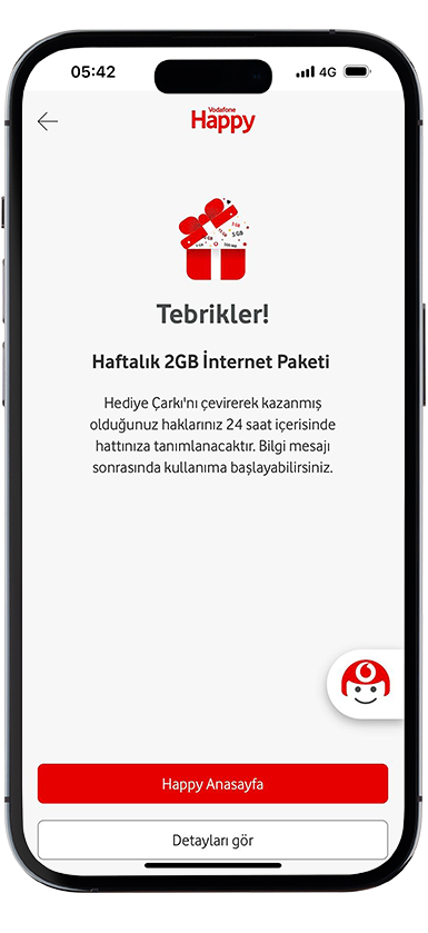 Tebrikler! Hediyenizi görüntüleyebilirsiniz