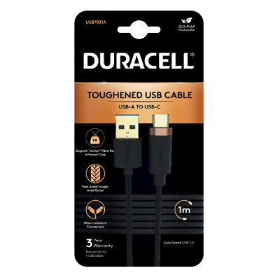 Duracell USB7031A 1M USB-A to USB-C 3.2